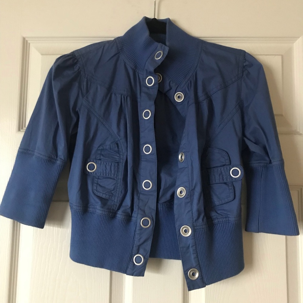 Blue cropped jacket